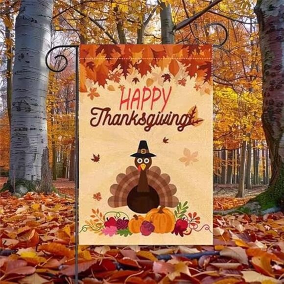 Fall Thanksgiving Small Garden Flag 12x18 Inch Vertical Double Sided - Picture 5 of 8